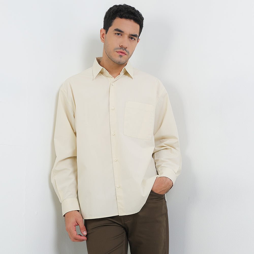 Cardinal Kemeja Lengan Panjang Oversize Pria E0020J05A