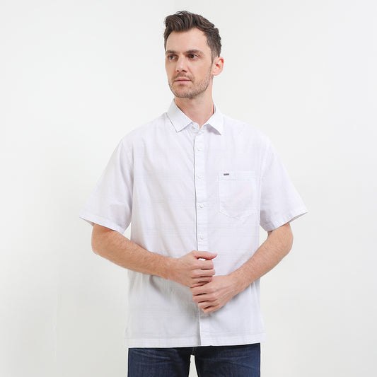 Cardinal Kemeja Lengan Pendek Oversize Pria E0024P08A
