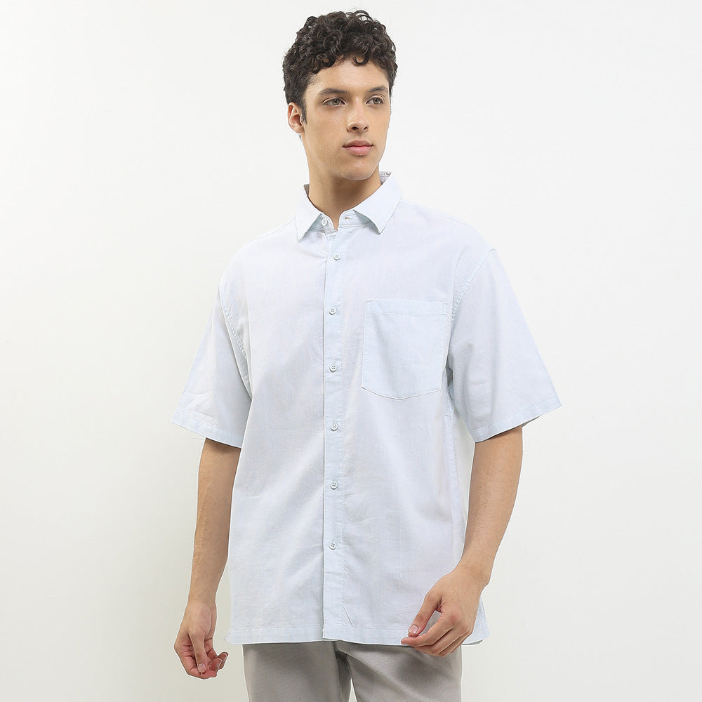 Cardinal Kemeja Lengan Pendek Oversize Pria E0036O02B