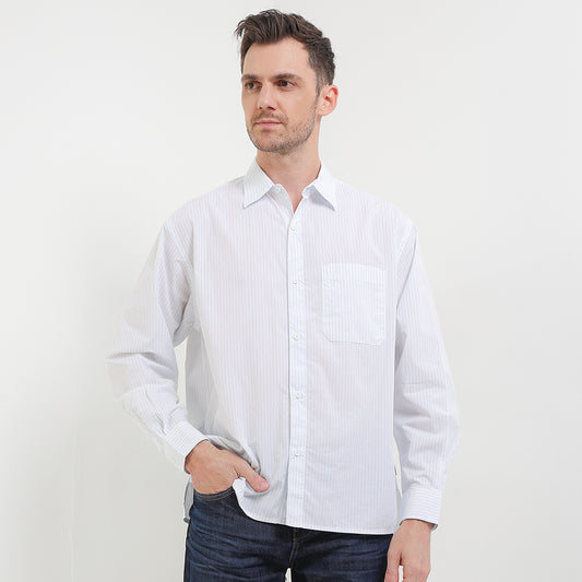 Cardinal Kemeja Lengan Panjang Oversize Pria E0038J08A