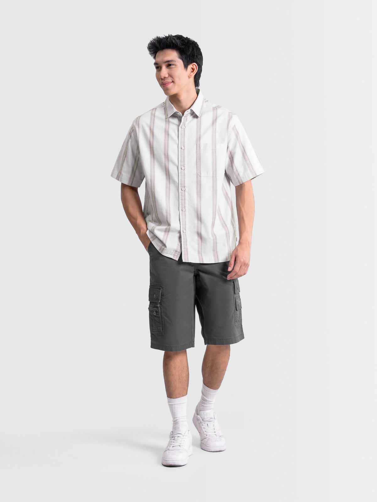Cardinal Kemeja Lengan Pendek Oversize Pria E0040P04C