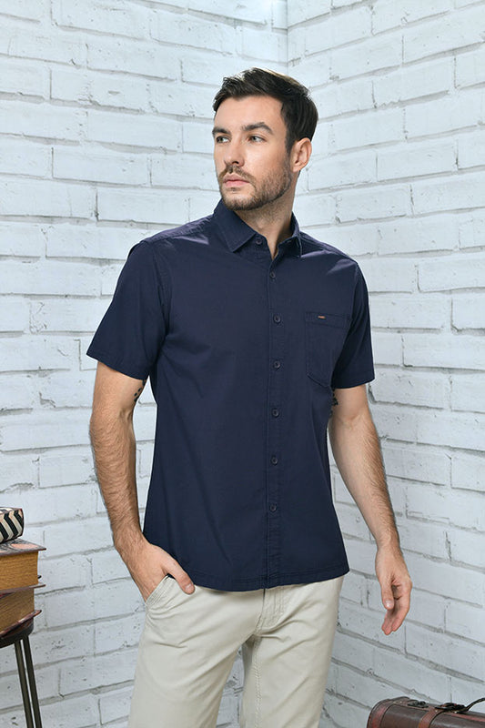 CARDINAL CASUAL KEMEJA COLOR BASED BIG SIZE (NAVY)