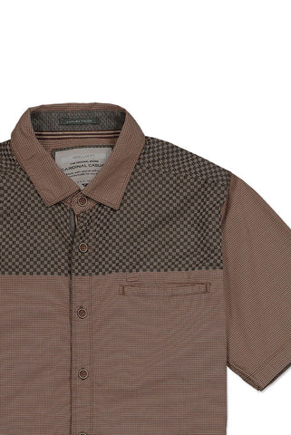 CARDINAL CASUAL KEMEJA TANGAN PENDEK 3 (COKLAT)