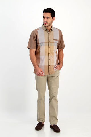 Kemeja Pria Regular Lengan Pendek Cardinal E1108P03B