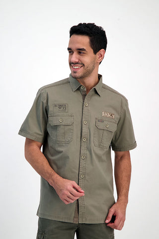 Kemeja Pria Regular Lengan Pendek Cardinal E1197P03B