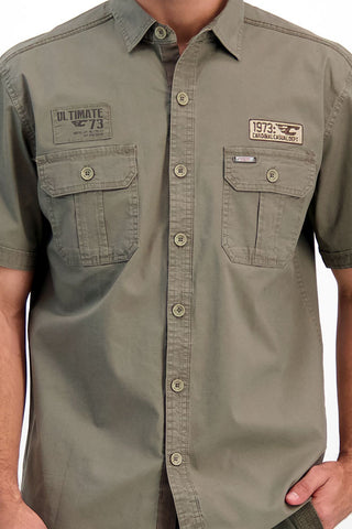 Kemeja Pria Regular Lengan Pendek Cardinal E1197P03B