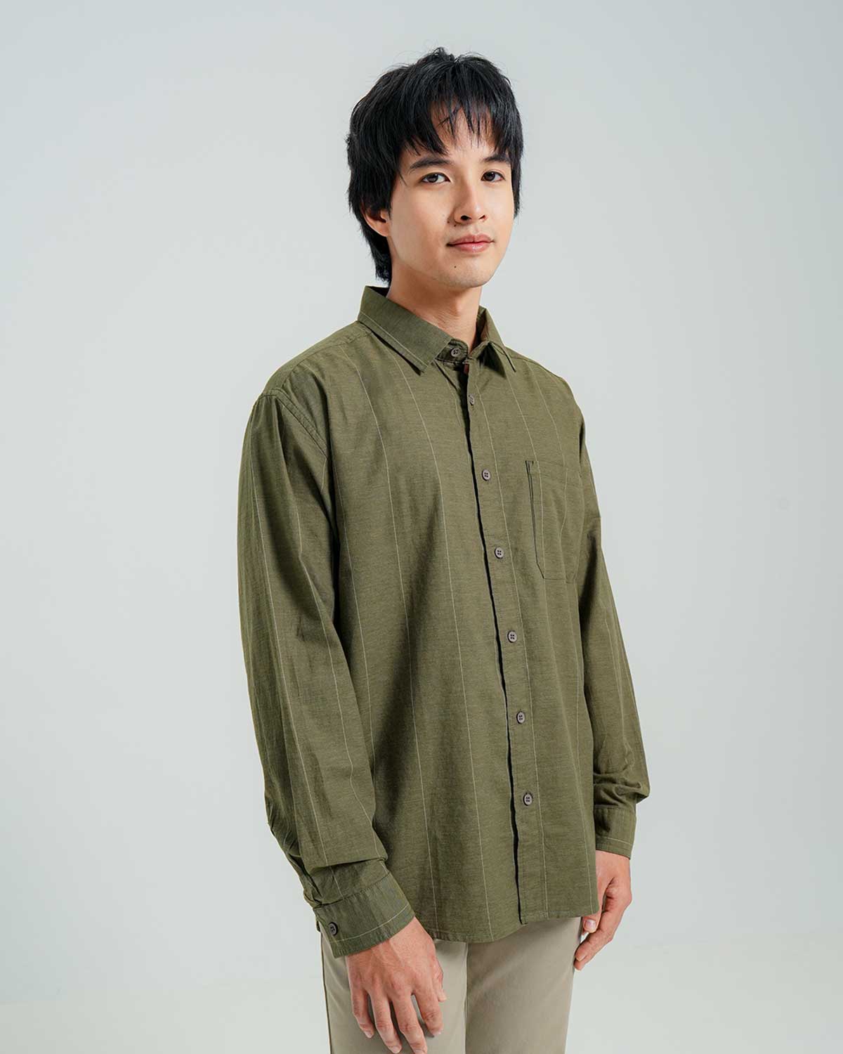 Cardinal Kemeja Lengan Panjang Pria E1865J06F