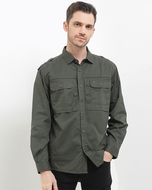 Cardinal Kemeja Lengan Panjang Pria E0108J06F