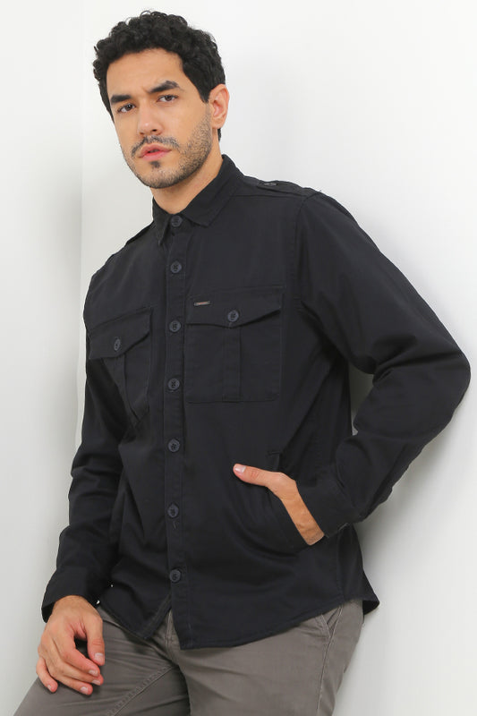 Cardinal Kemeja Jaket Lengan Panjang Pria E0010J02H