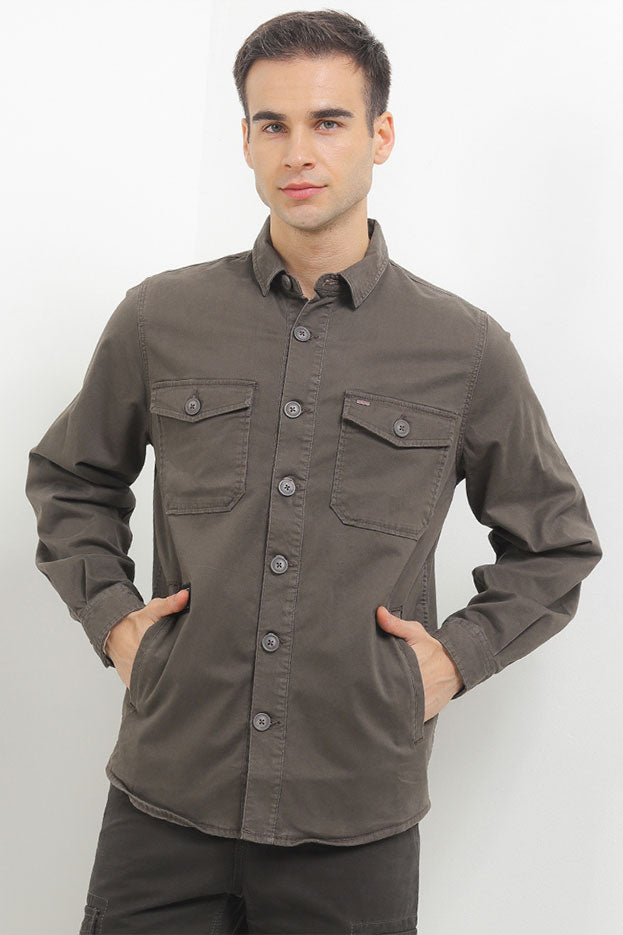 Cardinal Kemeja Jaket Lengan Panjang Pria E0018J03F