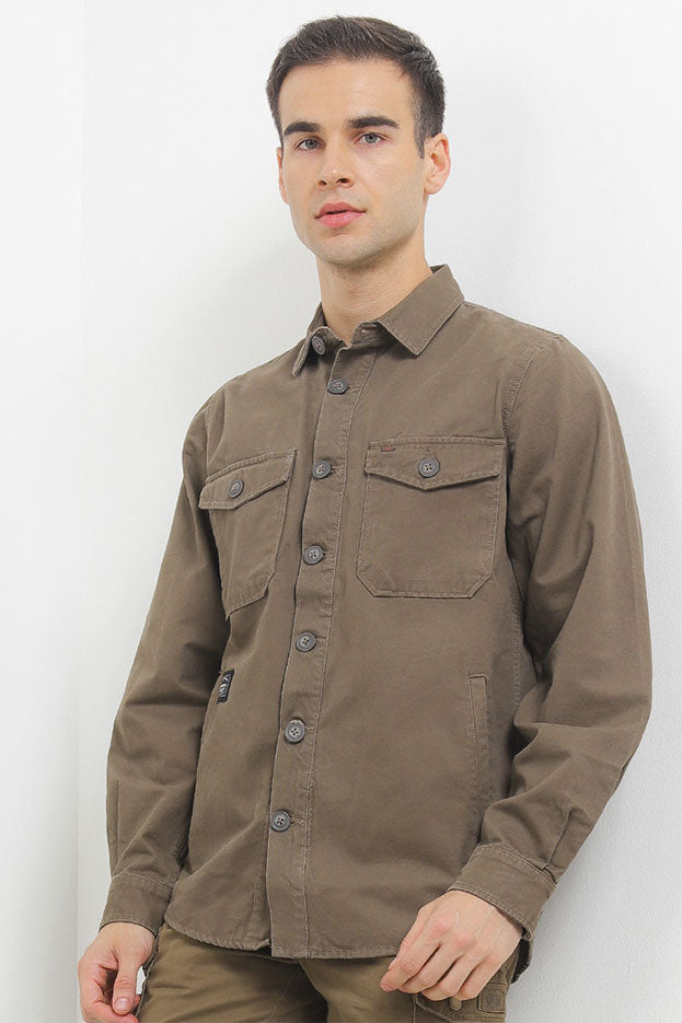 Cardinal Kemeja Jaket Lengan Panjang Pria E0020J03D