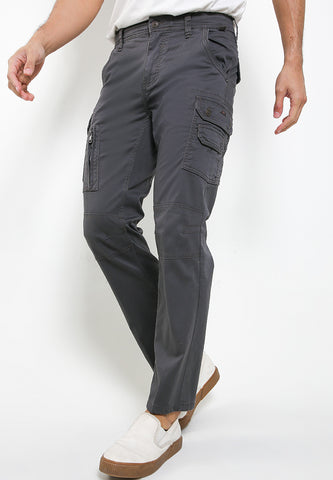Celana Panjang Kargo GI Pria Slim Fit Cardinal E0065BK04G