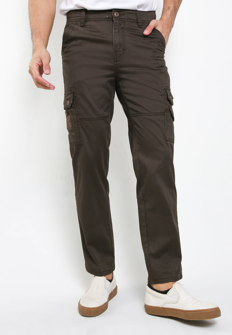 Celana Panjang Kargo GI Pria Slim Fit Cardinal E0068BK03F