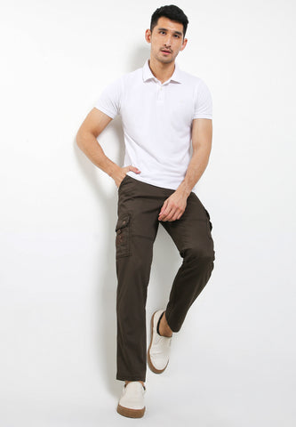 Celana Panjang Kargo GI Pria Slim Fit Cardinal E0068BK03F