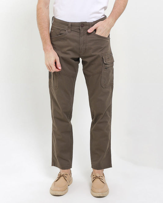 Cardinal Celana Kargo Pria Skinny Katun Stretch