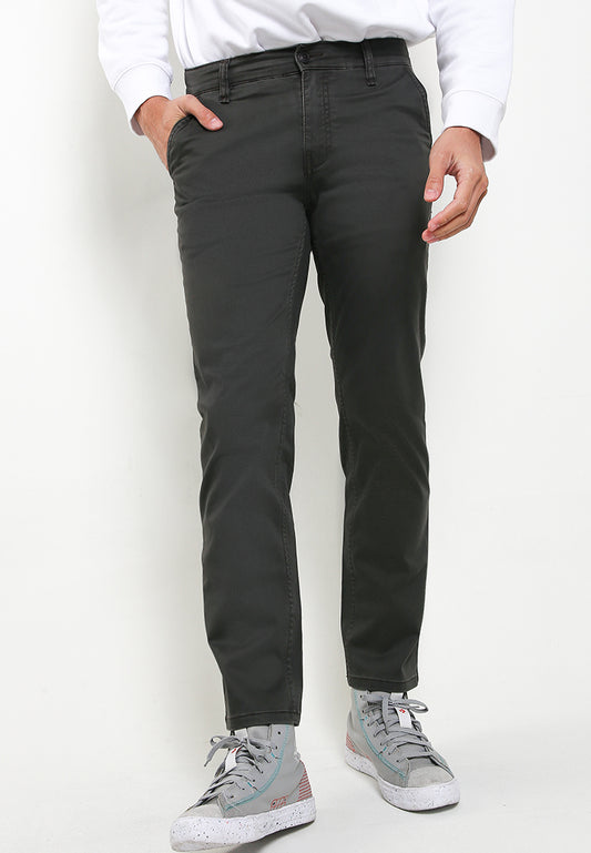 Cardinal Celana Panjang Chinos Pria Slim Fit Katun Rayon Spandex Grey Series