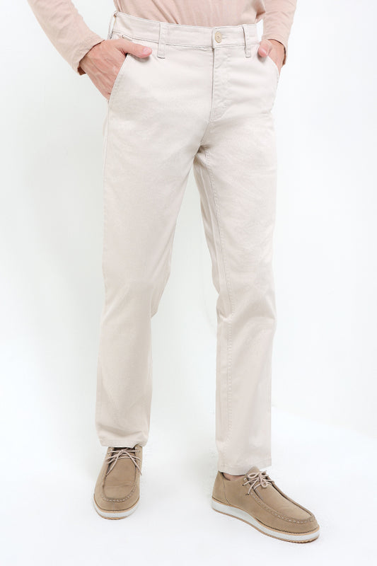 Cardinal Celana Panjang Chinos Pria Slim Fit Katun Rayon Stretch Cream Series