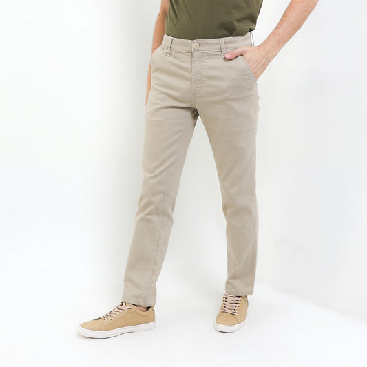 Cardinal Celana Panjang Chinos Pria Slim Fit Katun Poliester Stretch Brown Series