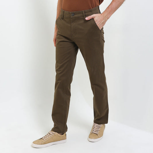 Cardinal Celana Panjang Chinos Pria Slim Fit Katun Rayon Stretch Brown Series