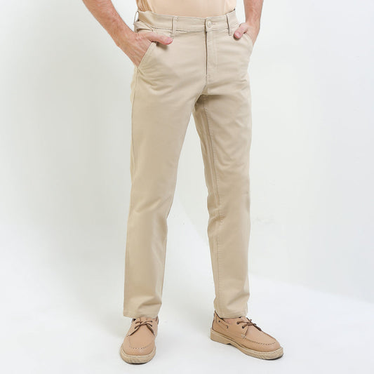 Cardinal Celana Panjang Chinos Pria Slim Fit Katun Rayon Stretch Cream Series