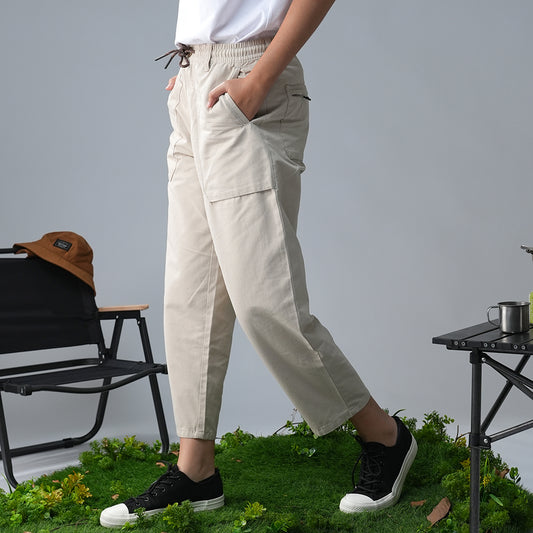 Cardinal Celana Panjang Chinos Pria Loose Tapered Drawstring