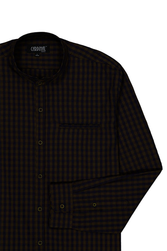 CARDINAL FORMAL KOKO SHIRT 38 (BROWN)