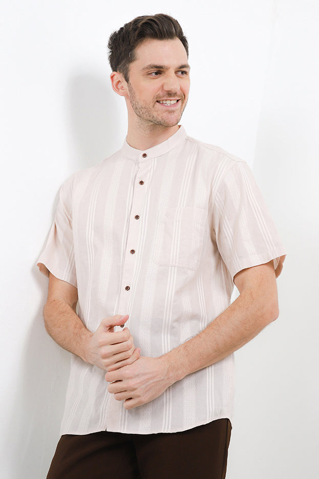 Cardinal Kemeja Koko Lengan Pendek Pria F0370P05C