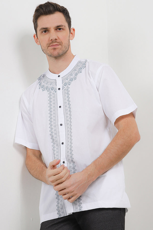 Cardinal Kemeja Koko Lengan Pendek Pria F0486P08A