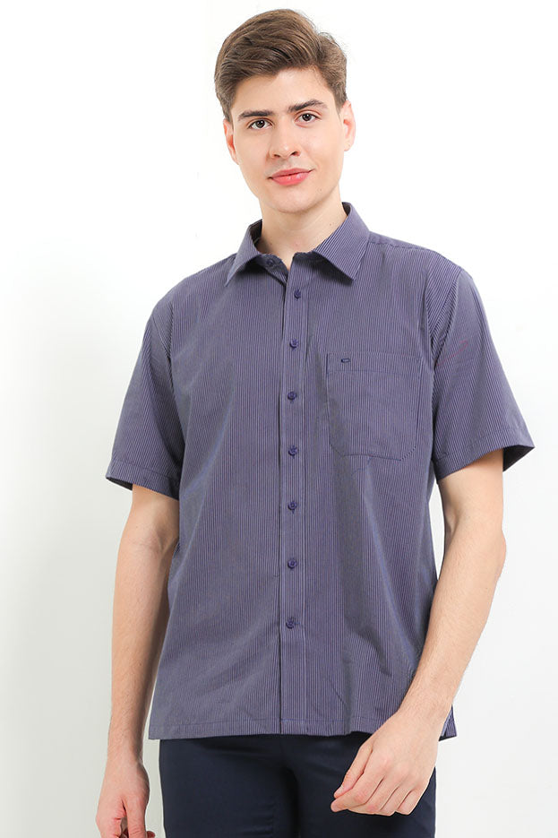 Cardinal Kemeja Lengan Pendek Semi Fit Pria F2428P02E