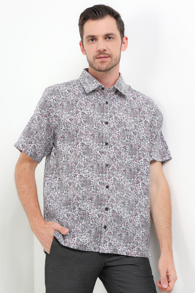 Cardinal Kemeja Lengan Pendek Semi Fit Pria F7197P11D