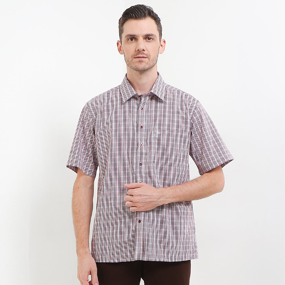 Cardinal Kemeja Lengan Pendek Semi Fit Pria F0006P11B