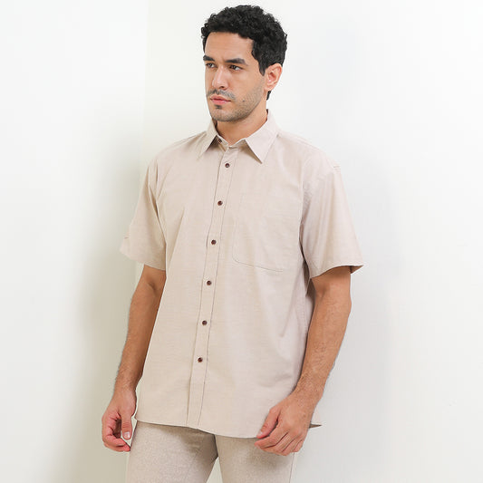 Cardinal Kemeja Lengan Pendek Relaxed Pria F0001P03A