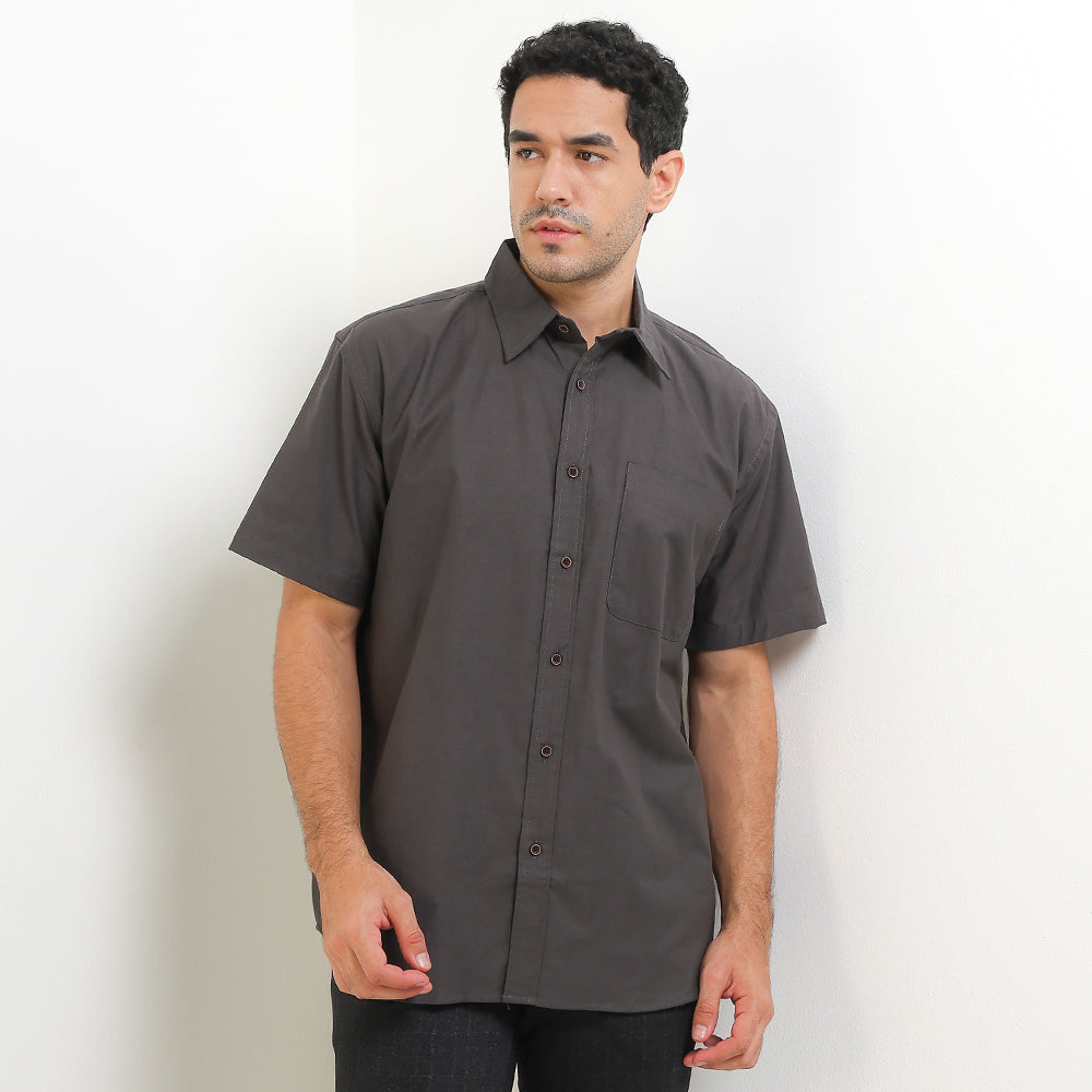 Cardinal Kemeja Lengan Pendek Relaxed Pria F0005P04A