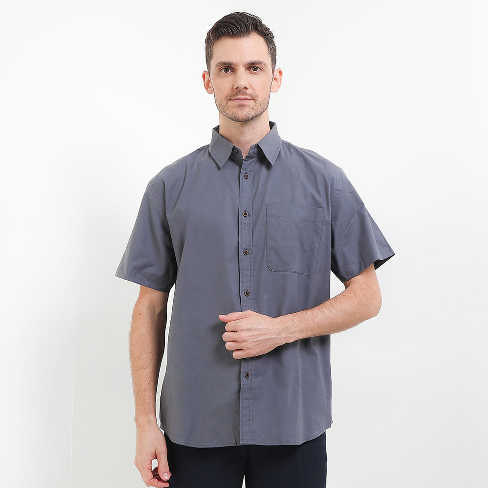 Cardinal Kemeja Lengan Pendek Relaxed Pria F0008P04B