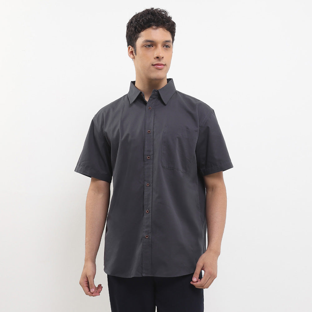 Cardinal Kemeja Lengan Pendek Relaxed Pria F0009P04B