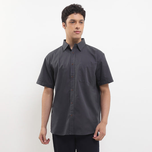 Cardinal Kemeja Lengan Pendek Relaxed Pria F0009P04B