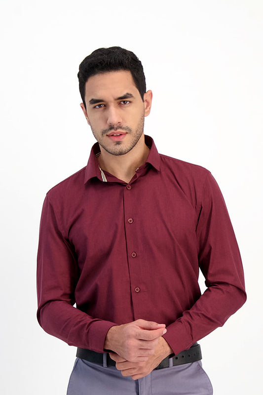 Kemeja Pria Slim Fit Lengan Panjang Cardinal F2349J11F