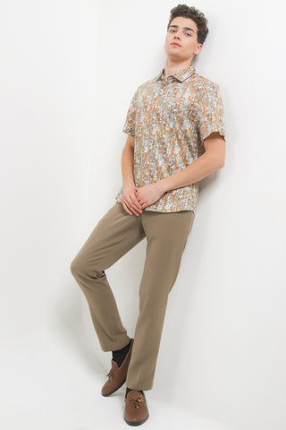 Cardinal Kemeja Lengan Pendek Slim Fit Pria F2452P03B