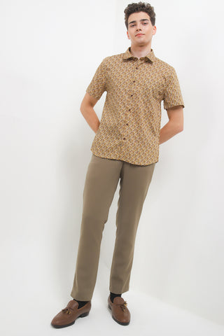 Cardinal Kemeja Lengan Pendek Slim Fit Pria F2453P03B