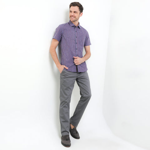 Cardinal Kemeja Lengan Pendek Slim Fit Pria F2585P02A
