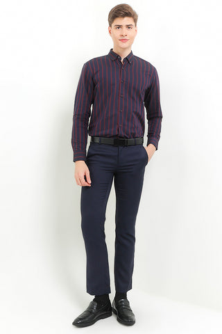 Cardinal Kemeja Lengan Panjang Slim Fit Pria F2618J02H