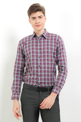 Cardinal Kemeja Lengan Panjang Slim Fit Pria F2624J04B
