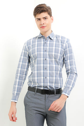 Cardinal Kemeja Lengan Panjang Slim Fit Pria F2625J02A