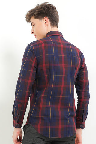 Cardinal Kemeja Lengan Panjang Slim Fit Pria F2638J11F