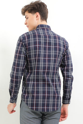 Cardinal Kemeja Lengan Panjang Slim Fit Pria F2641J02H