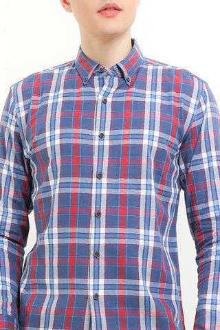Cardinal Kemeja Lengan Panjang Slim Fit Pria F2642J02H