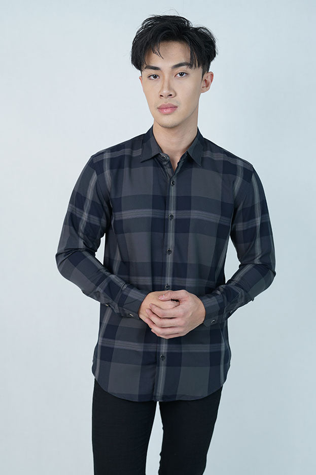 Cardinal Kemeja Lengan Panjang Slim Fit Pria F2720J04A