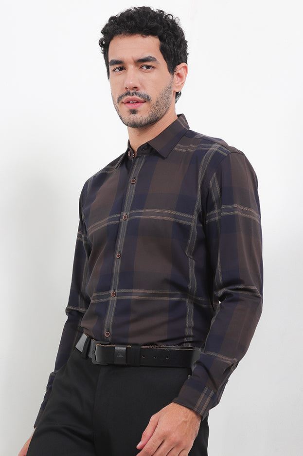 Cardinal Kemeja Lengan Panjang Slim Fit Pria F2721J03C