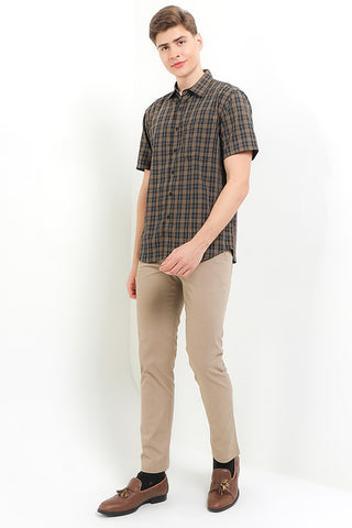 Cardinal Kemeja Lengan Pendek Slim Fit Pria F2737P03C