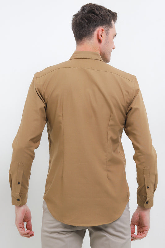 Cardinal Kemeja Lengan Panjang Slim Fit Pria F2741J12A